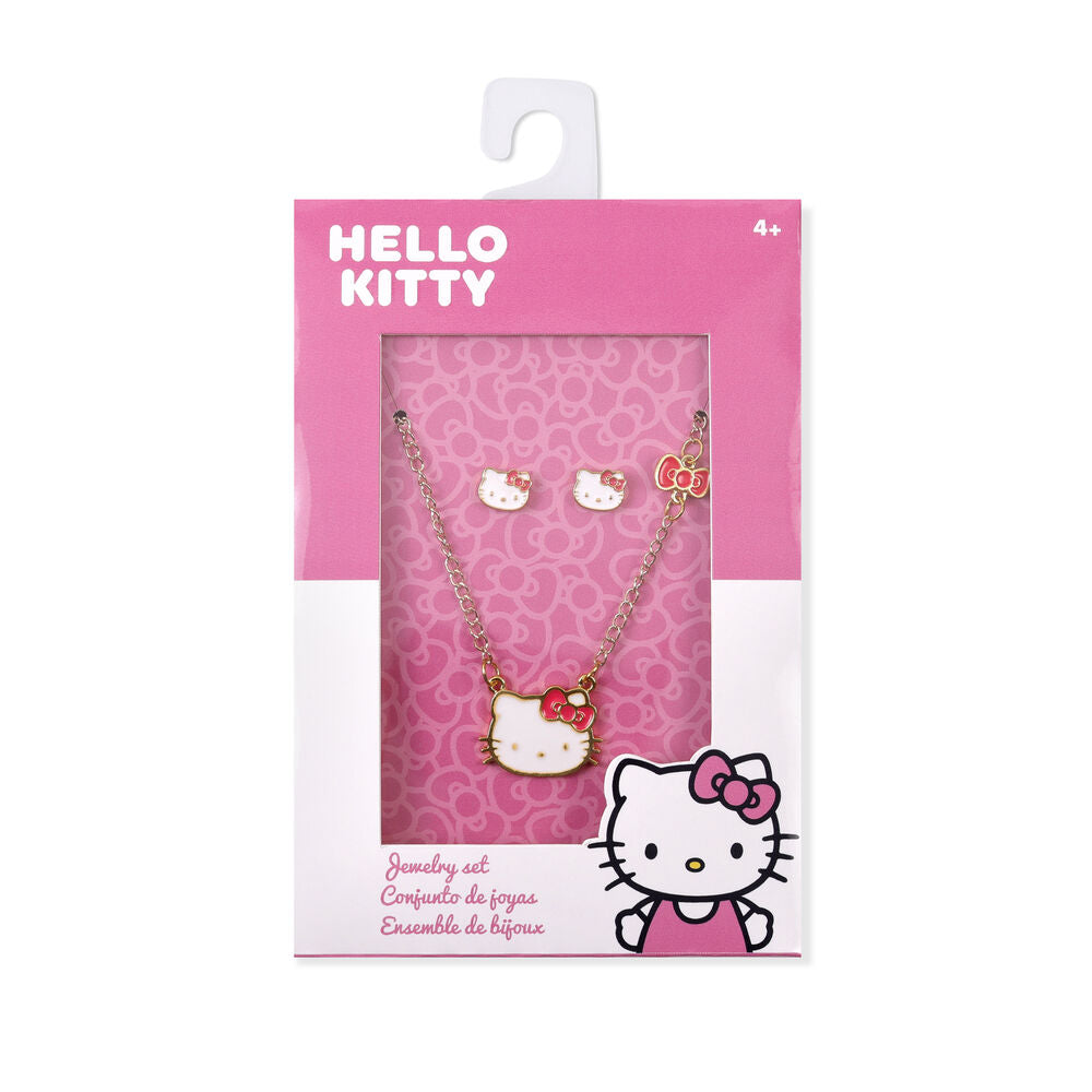 Hello Kitty Halsband och Örhängen Set