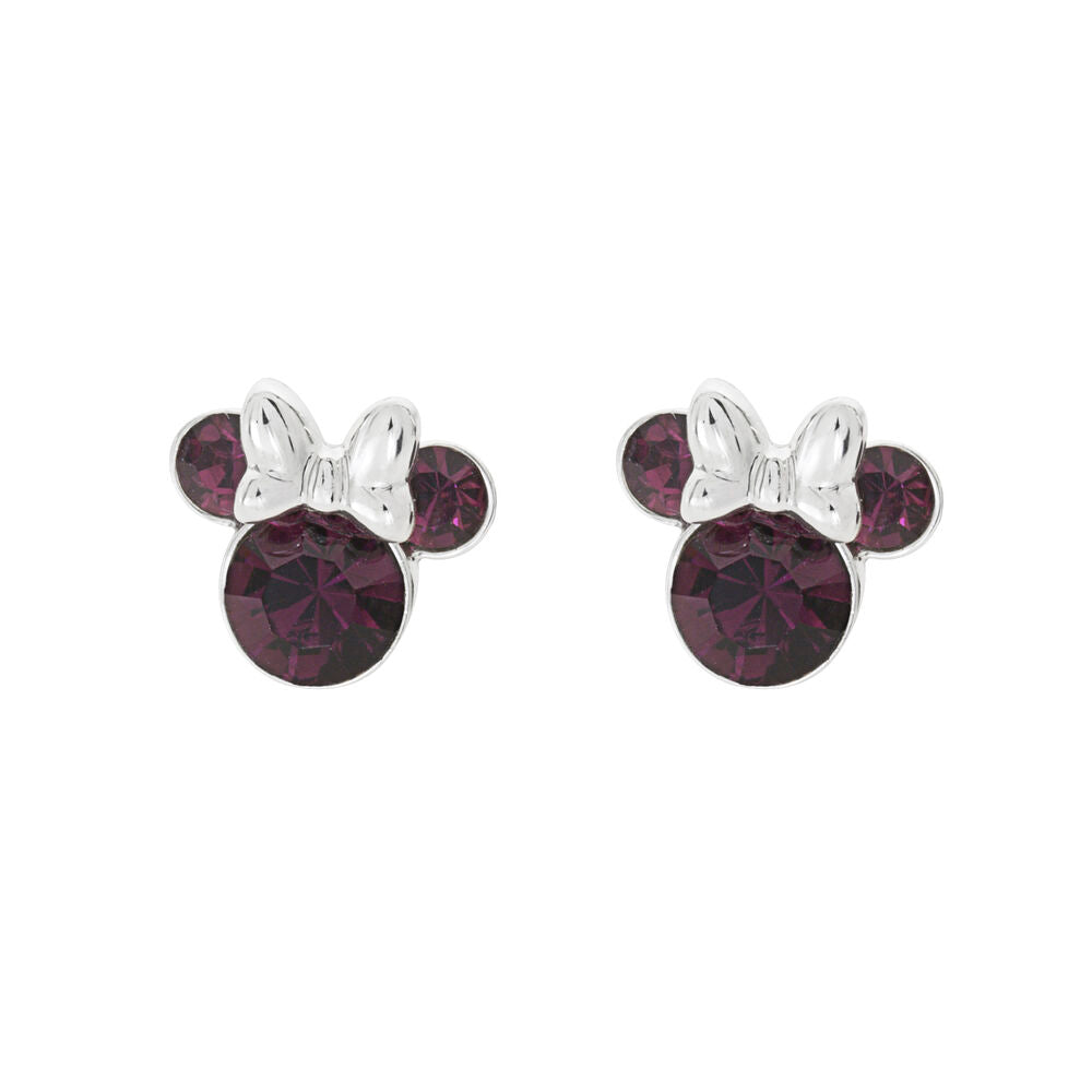 Disney Minnie Februari Örhängen i Silver
