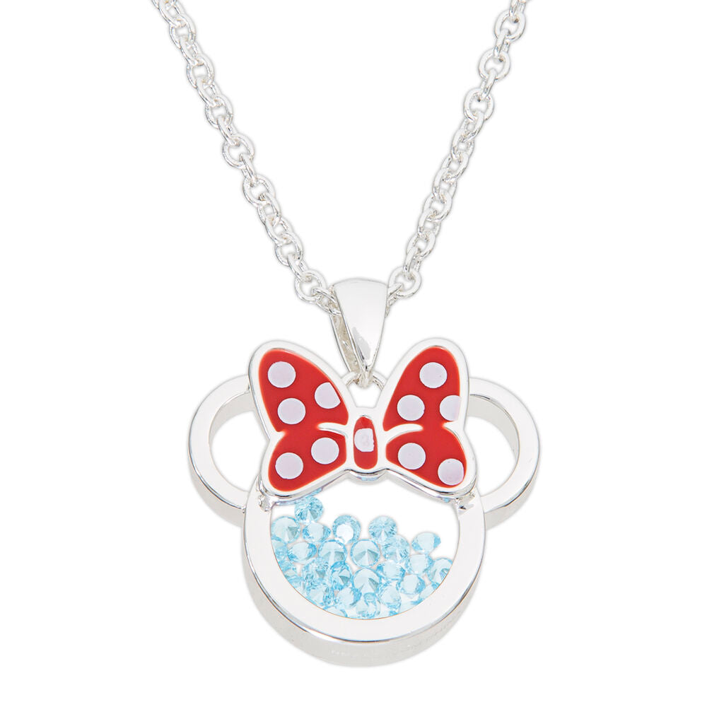 Disney Minnie Mouse Halsband med Silver och Flytande Mars Stenar