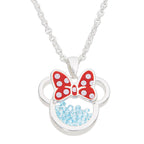 Disney Minnie Mouse Halsband med Silver och Flytande Mars Stenar