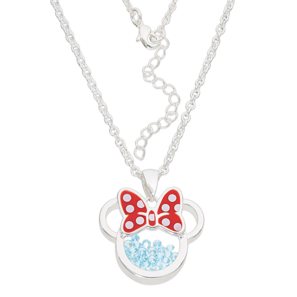 Disney Minnie Mouse Halsband med Silver och Flytande Mars Stenar