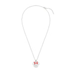 Disney Minnie April Halsband i Silver med Flytande Stenar
