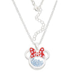 Disney Minnie December Halsband i Silver med Flytande Sten