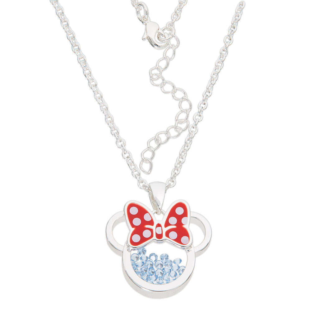 Disney Minnie December Halsband i Silver med Flytande Sten