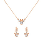 Disney Minnie Set - Halsband och Örhängen i Roséguld