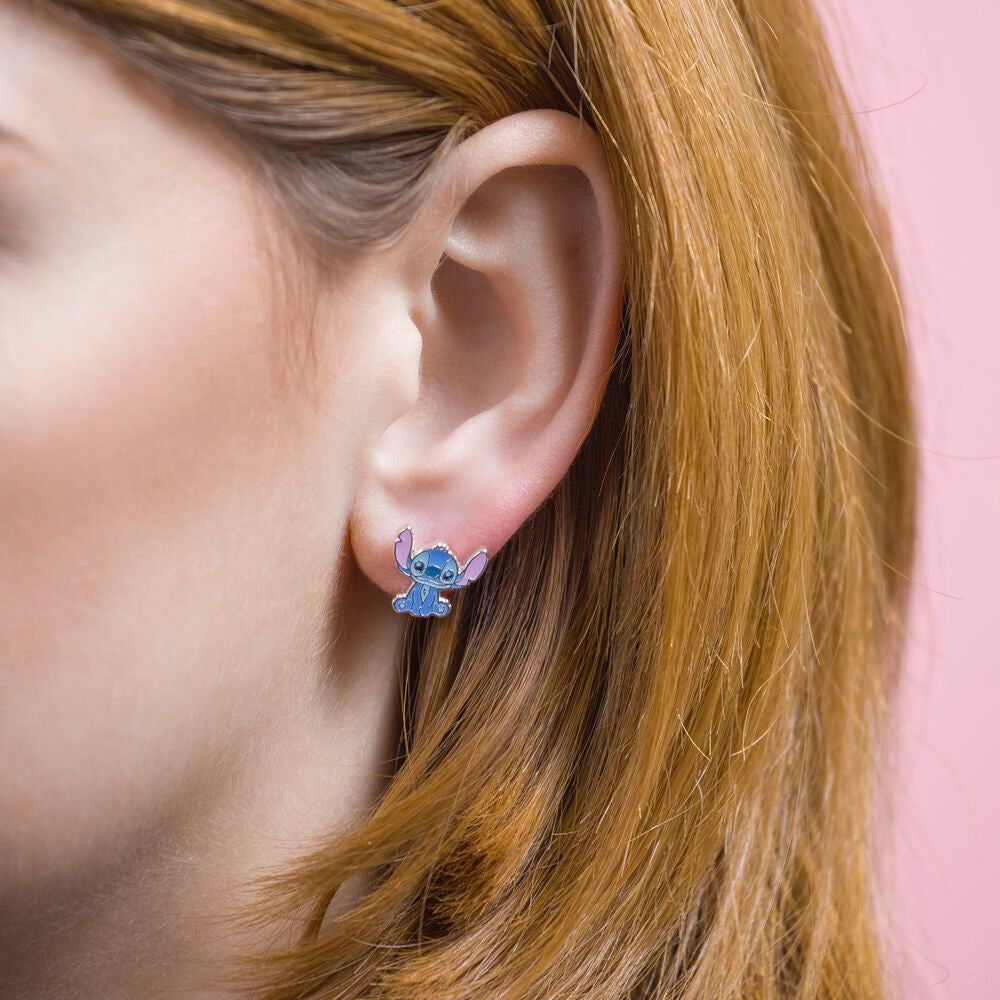 Disney Stitch Örhängen - Färgglada Silveremaljörhängen