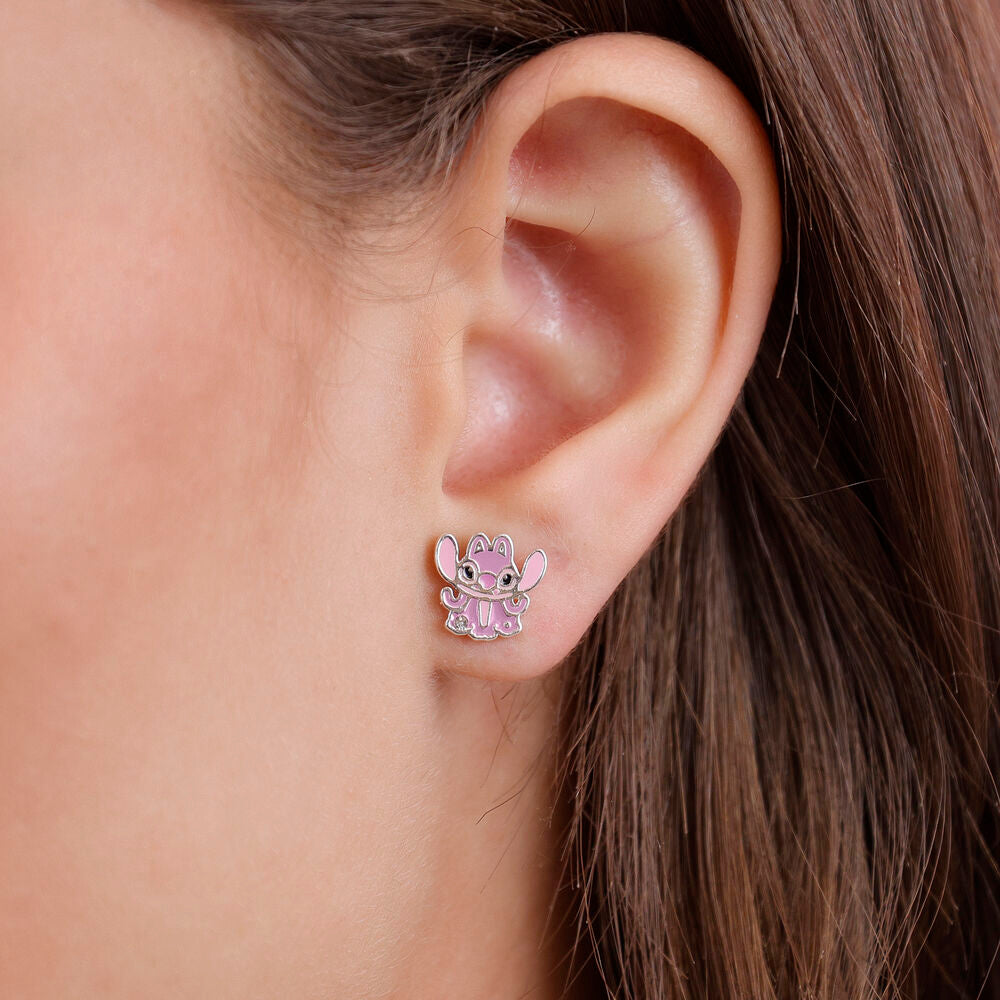 Disney Stitch Angel Örhängen i Silver