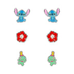 Disney Stitch Örhängen Set - 3 par i silver