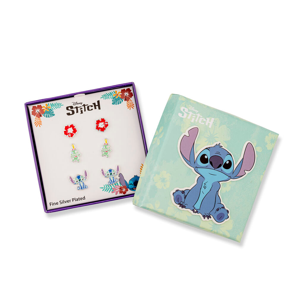 Disney Stitch Örhängen Set - 3 par i silver