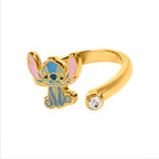 Disney Stitch Ring – Spiral Gold-Plated