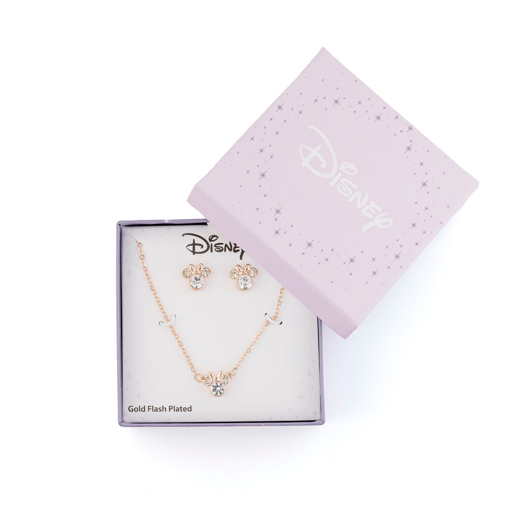 Disney Minnie Set med Halsband och Örhängen