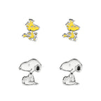 Peanuts Set: 2 Par Örhängen med Snoopy och Woodstock