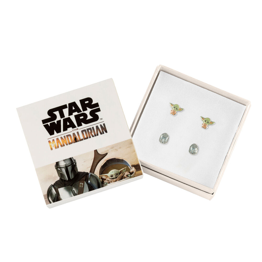 Star Wars The Mandalorian Grogu Set - 2 par örhängen i silver