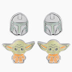 Star Wars The Mandalorian Grogu Set - 2 par örhängen i silver
