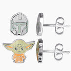 Star Wars The Mandalorian Grogu Set - 2 par örhängen i silver