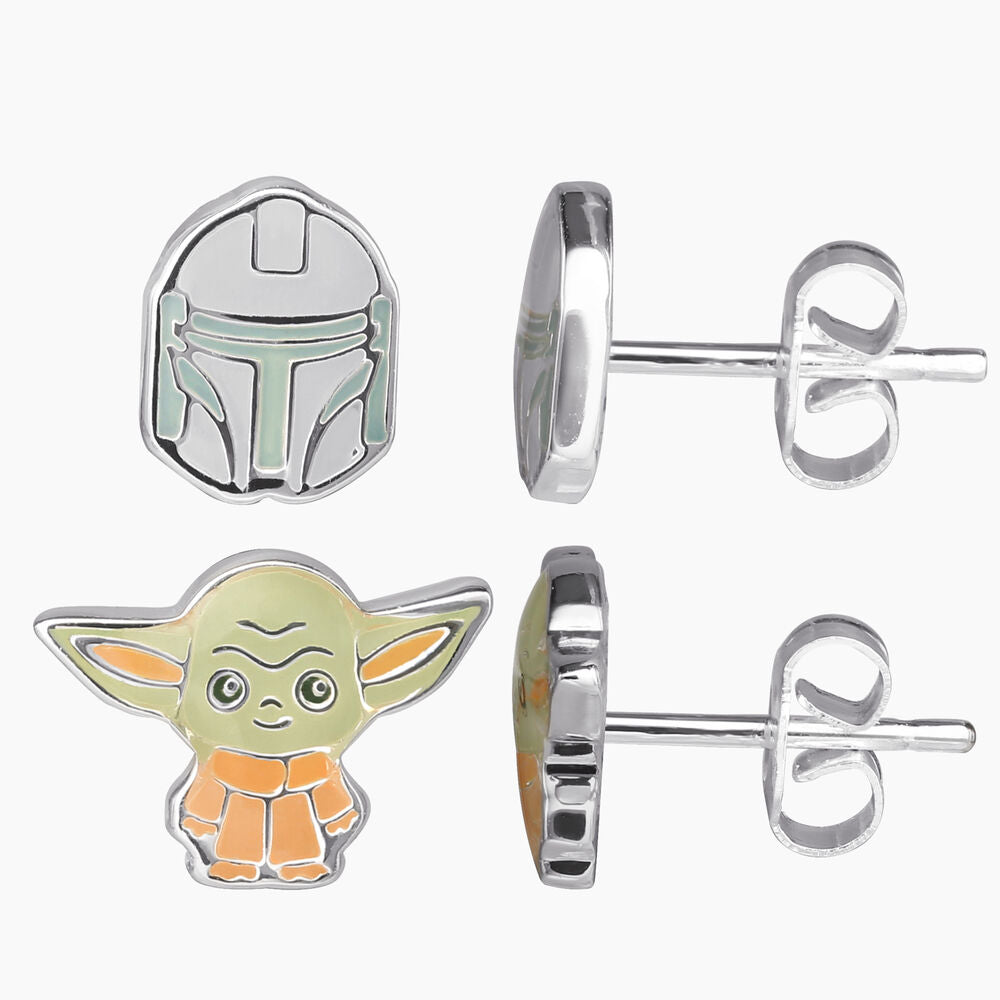 Star Wars The Mandalorian Grogu Set - 2 par örhängen i silver