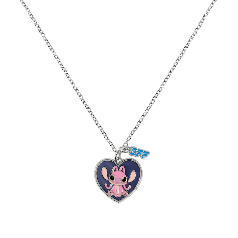 Disney Angel & Stitch Set - 2 Hjärta Formade Halsband
