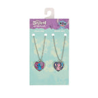 Disney Angel & Stitch Set - 2 Hjärta Formade Halsband