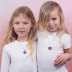 Disney Angel & Stitch Set - 2 Hjärta Formade Halsband