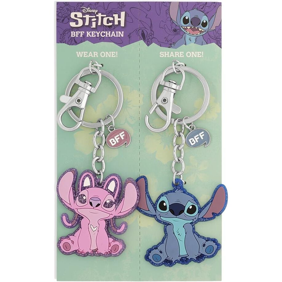 Disney Angel och Stitch Set - 2 Nyckelringar