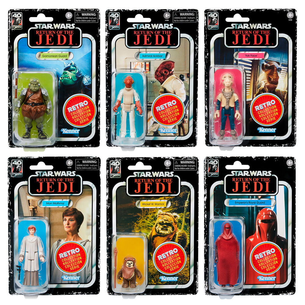 Star Wars Return of the Jedi Retro Collection Figur 9,5cm Set 6 Pack