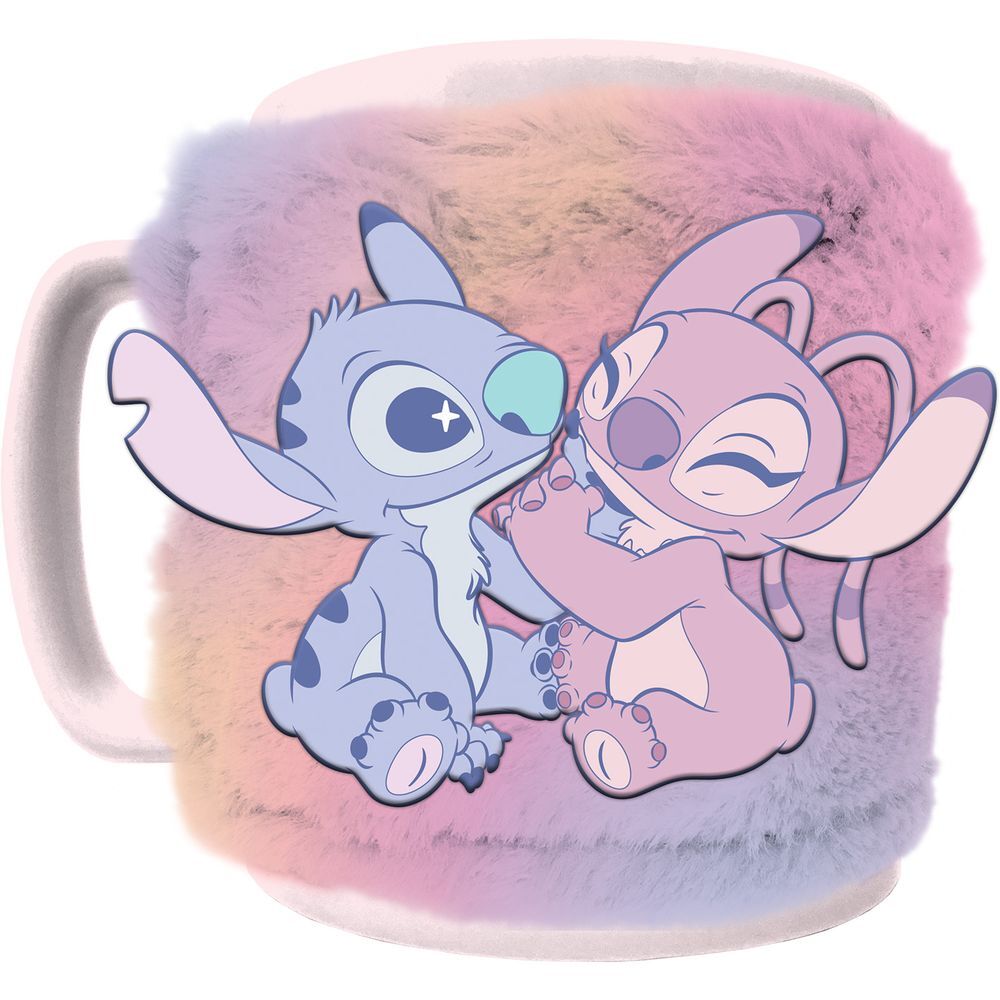 Disney Angel & Stitch Mug med Gosedjur Lock 440ml