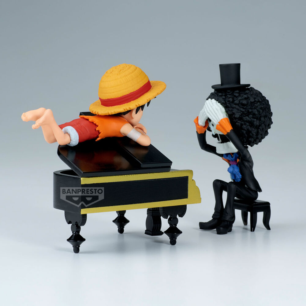 One Piece Luffy & Brook Samlarfigur – 8cm