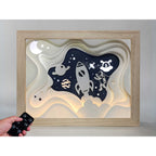 Snygg och Modern Space Wood Lamp