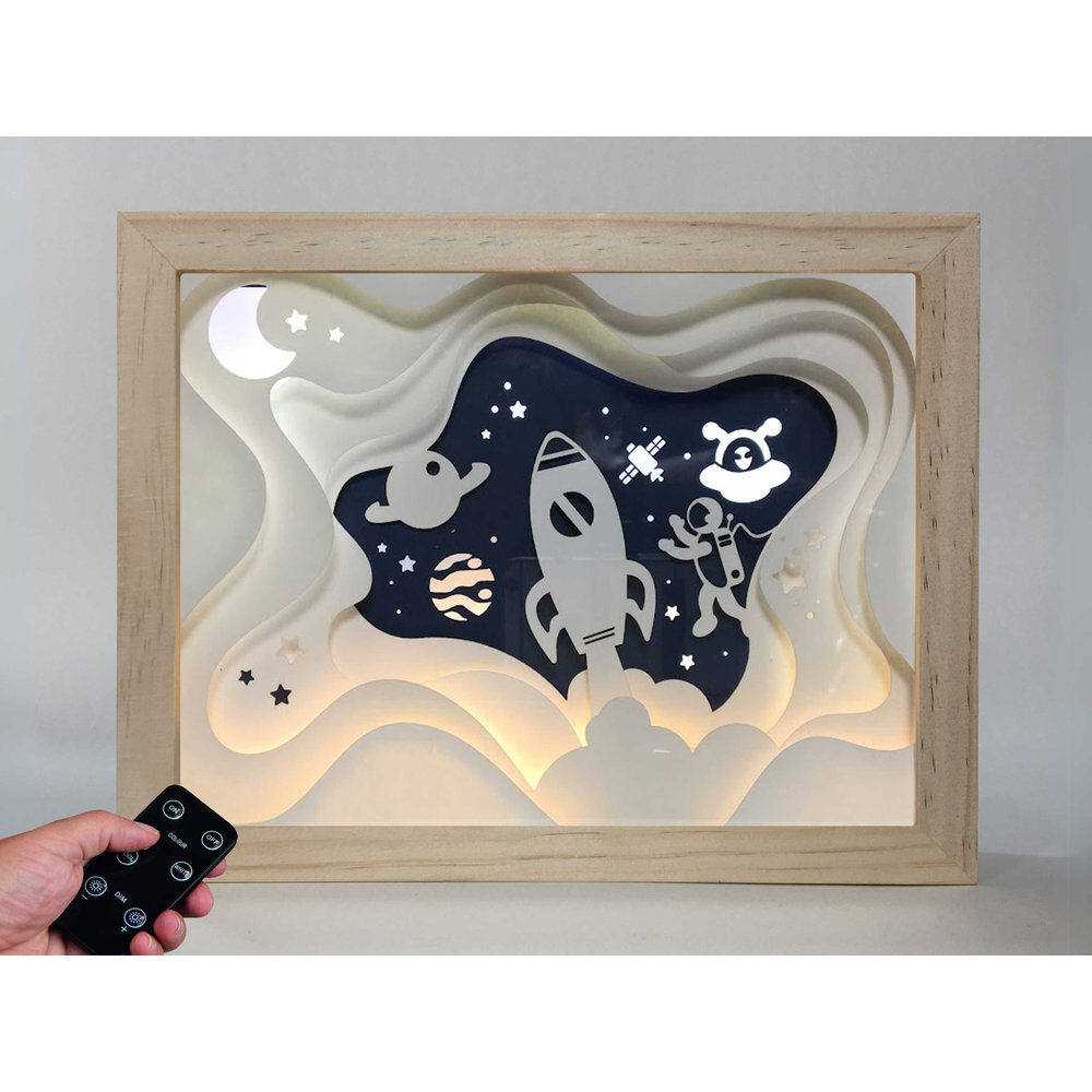 Snygg och Modern Space Wood Lamp