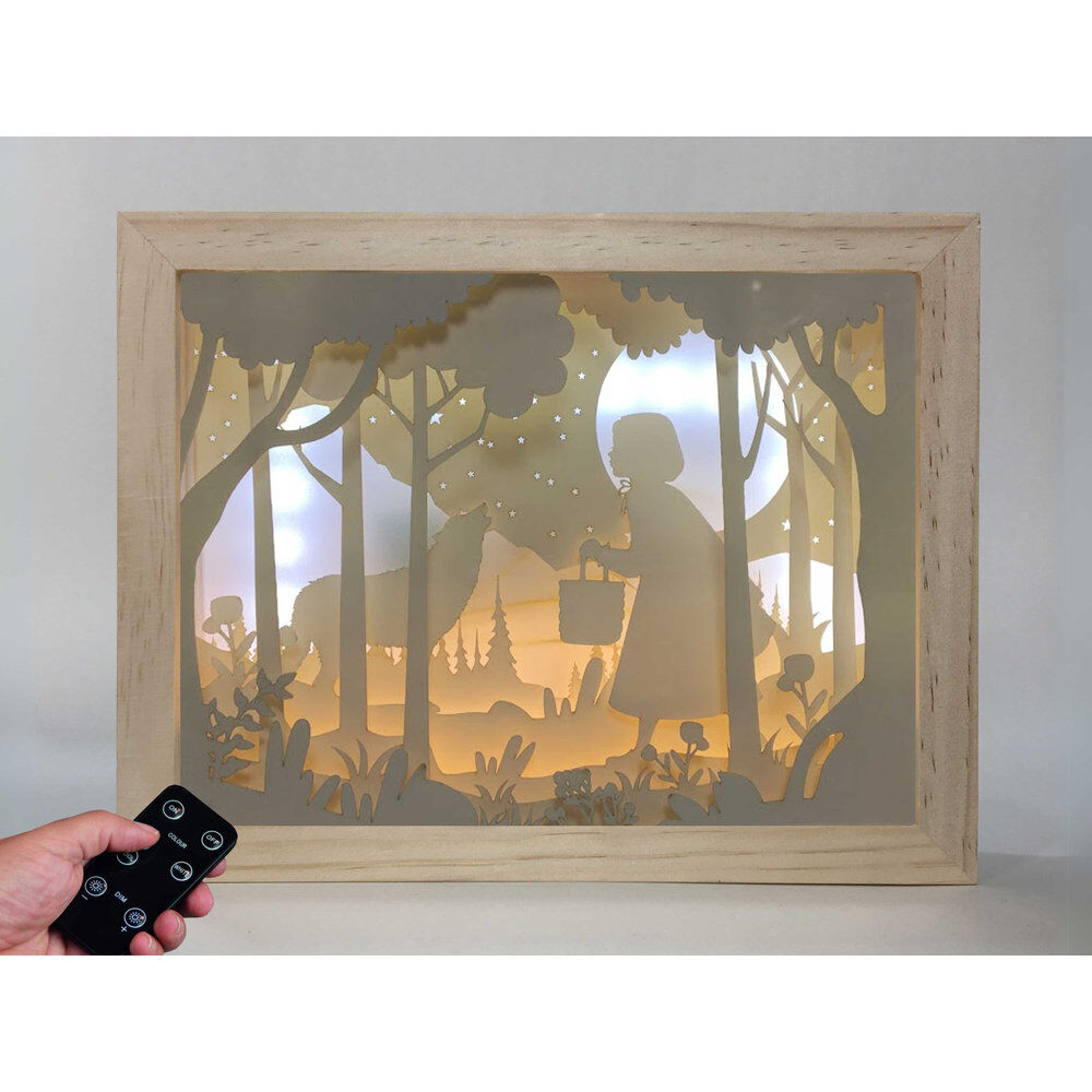 Little Red Riding Hood Trälampskulptur