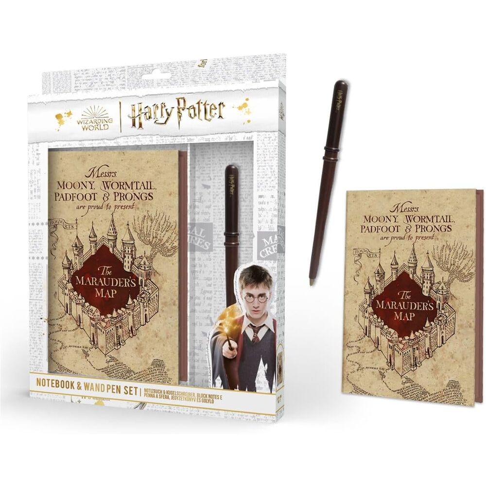 Harry Potter Anteckningsbok och Trollstavspenna Set