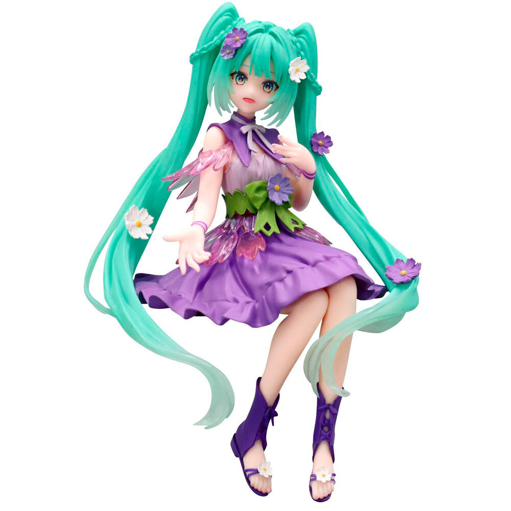 Hatsune Miku Flower Fairy Cosmos Lila Noodle Stopper Figur 14cm