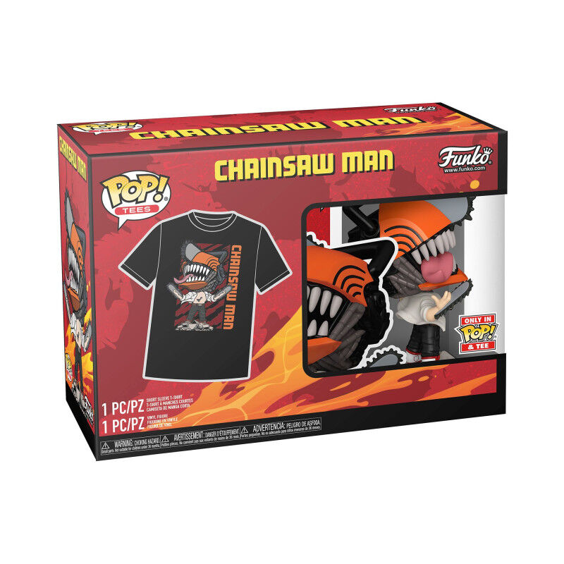 Chainsaw Man Leaping Set med T-shirt och POP Figur XL