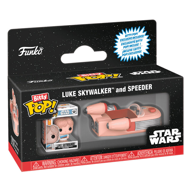 Bitty Pop Figur Rides Star Wars Luke Skywalker och Speeder