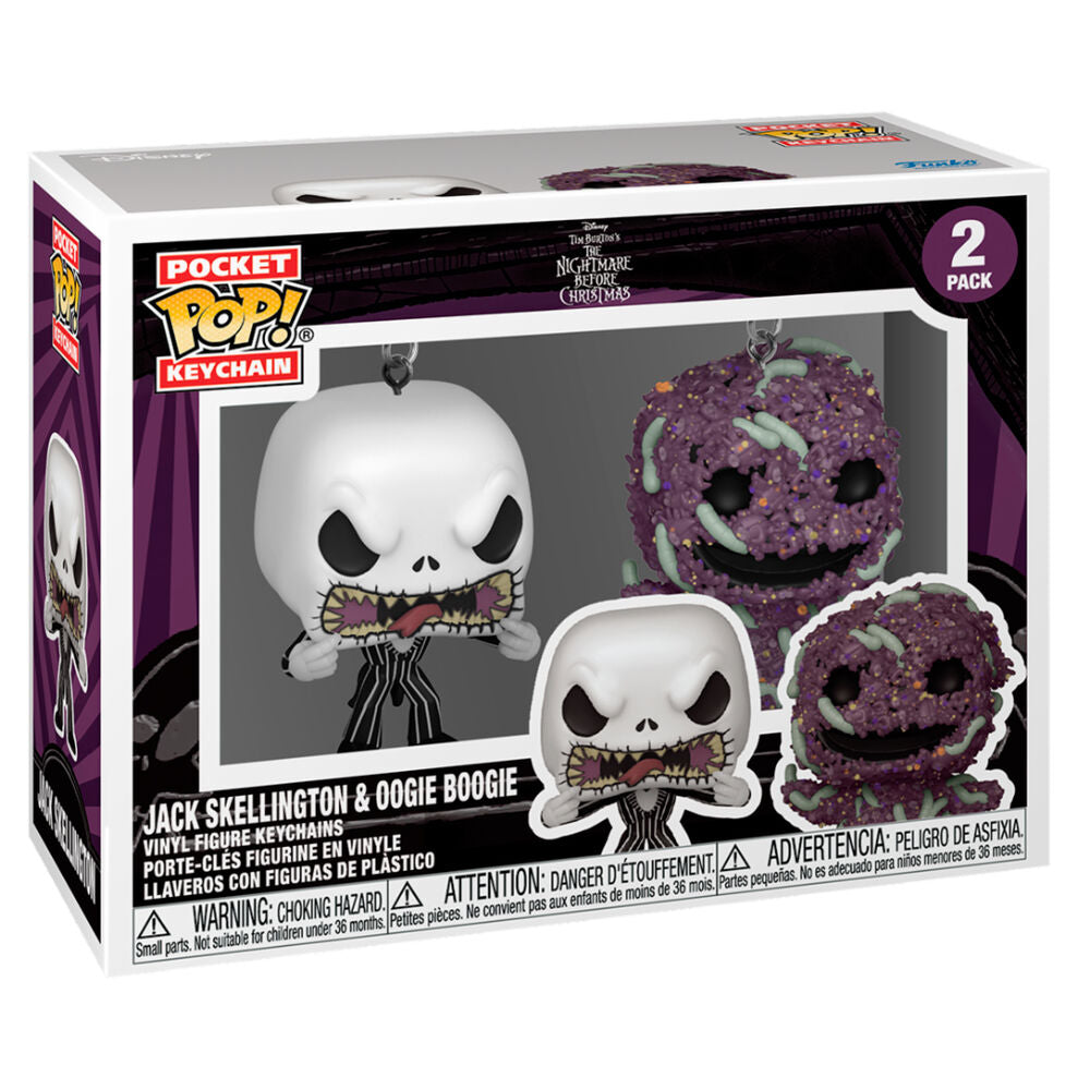 Pocket POP Nyckelring Disney Nightmare Before Christmas - Jack & Oogie Boogie