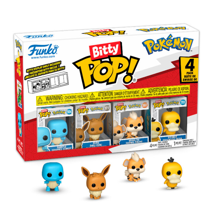 Blister 4 Figurer Bitty POP Pokémon Squirtle
