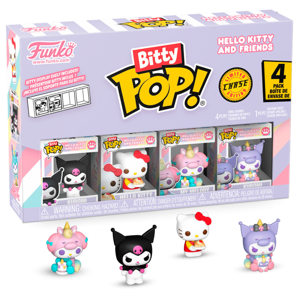 Blister 4 Figurer Bitty POP - Hello Kitty och Vänner Kuromi