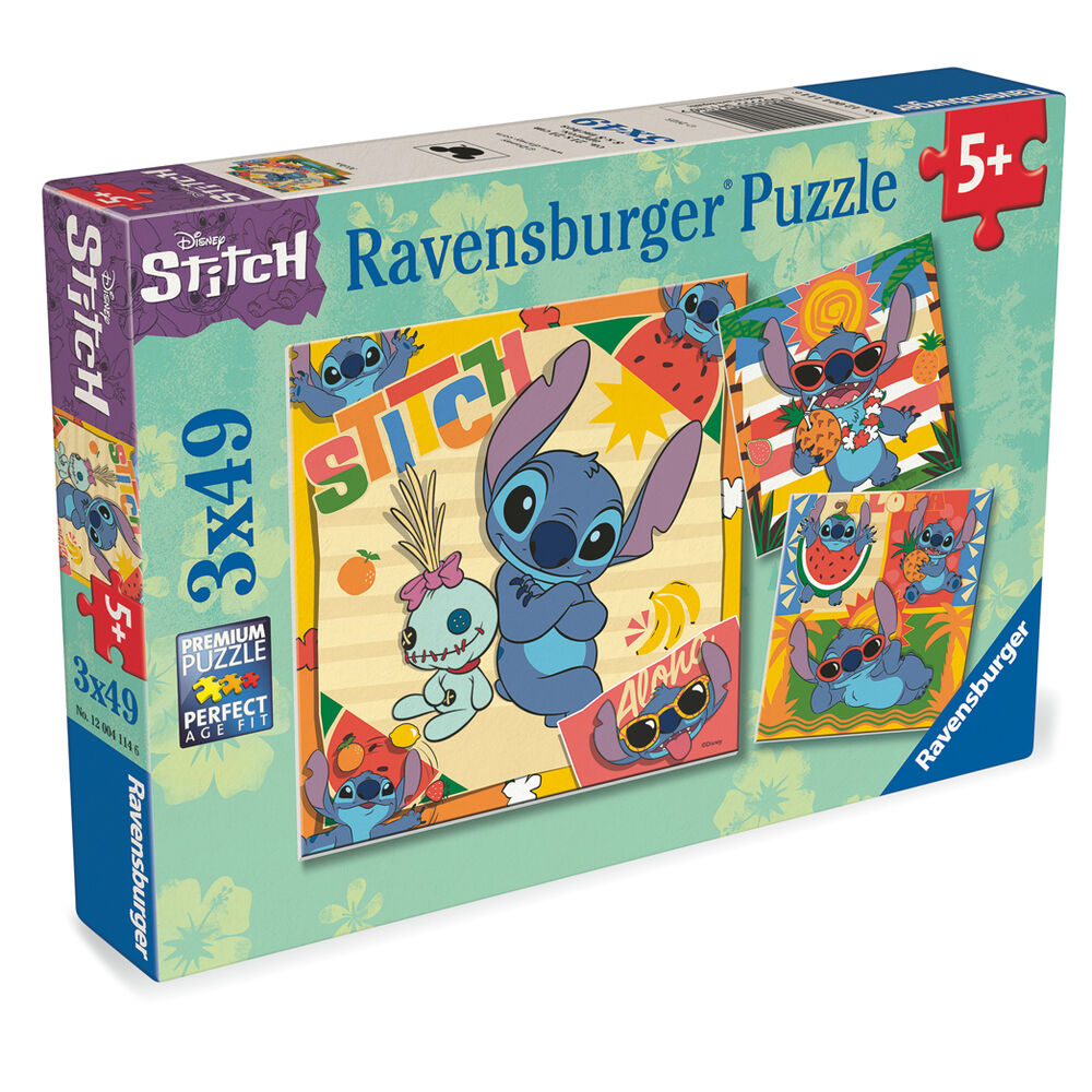 Disney Stitch pussel 3x39 bitar