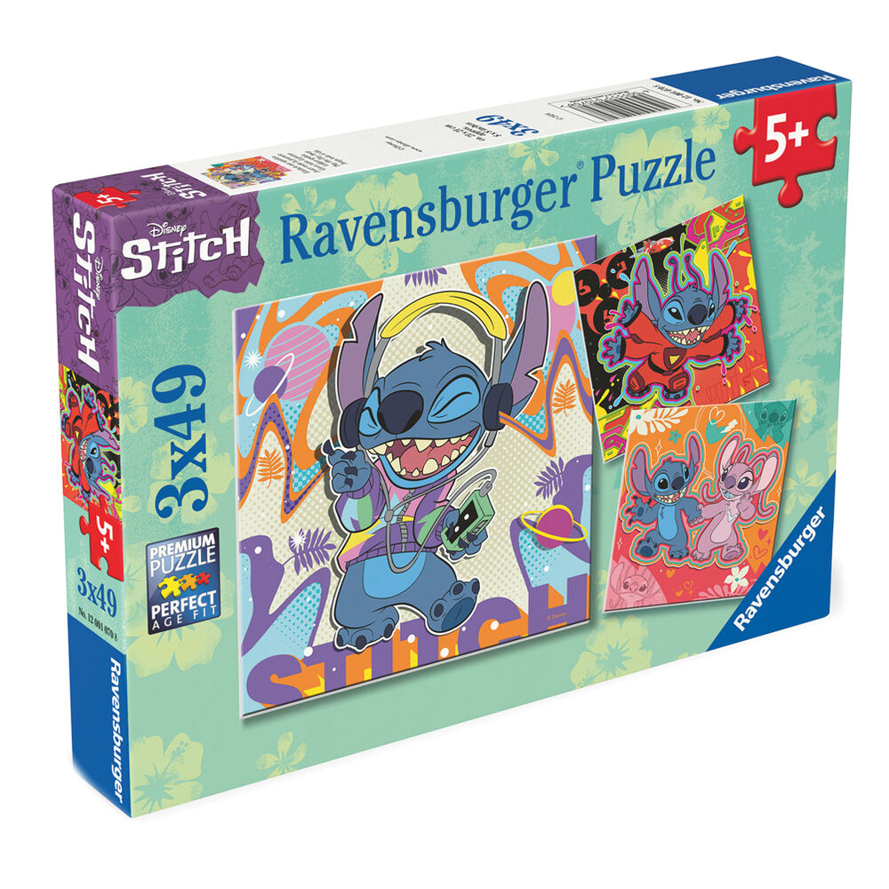 Disney Stitch pussel 3x39 bitar