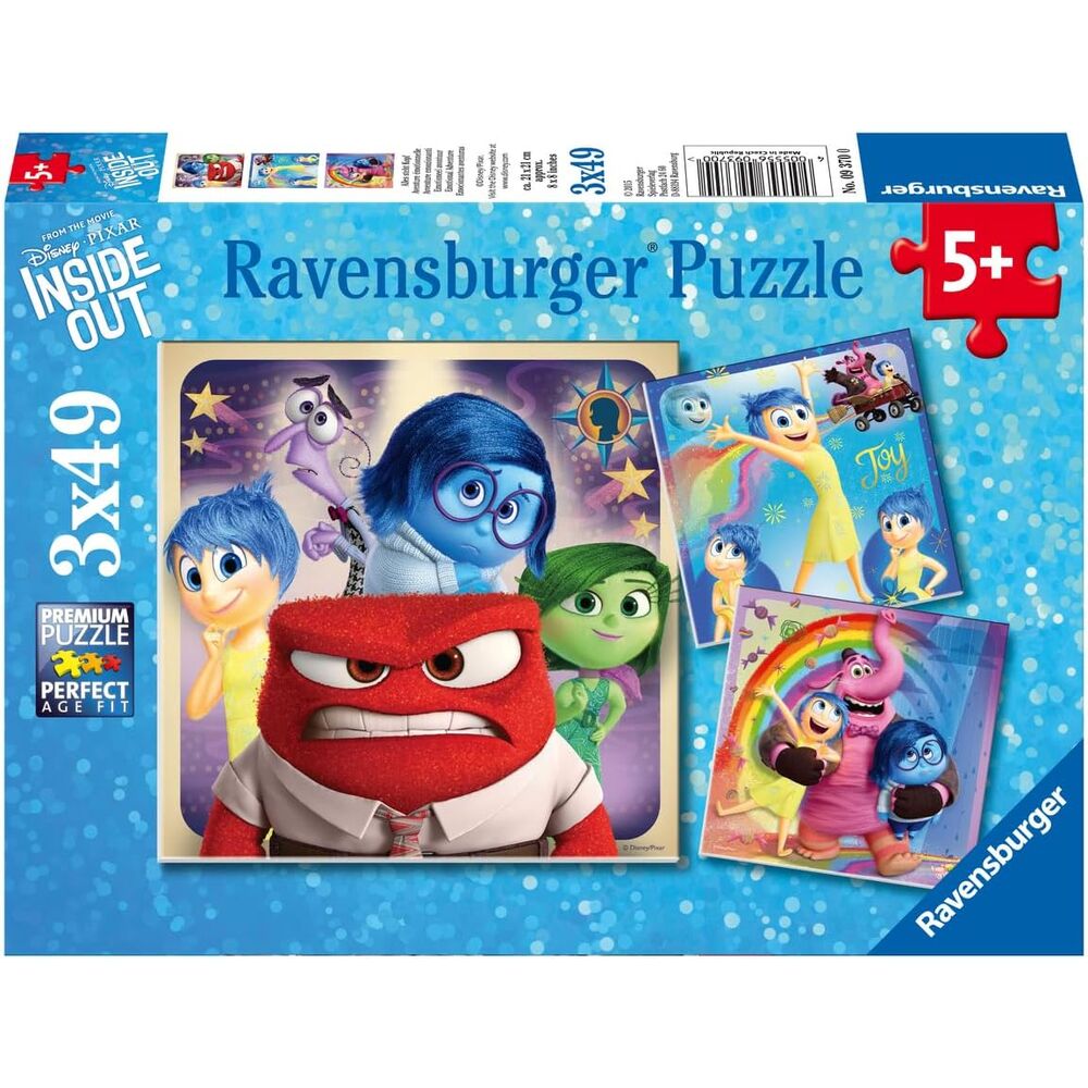 Disney Pixar Inside Out Pussel 3x49 Bitar