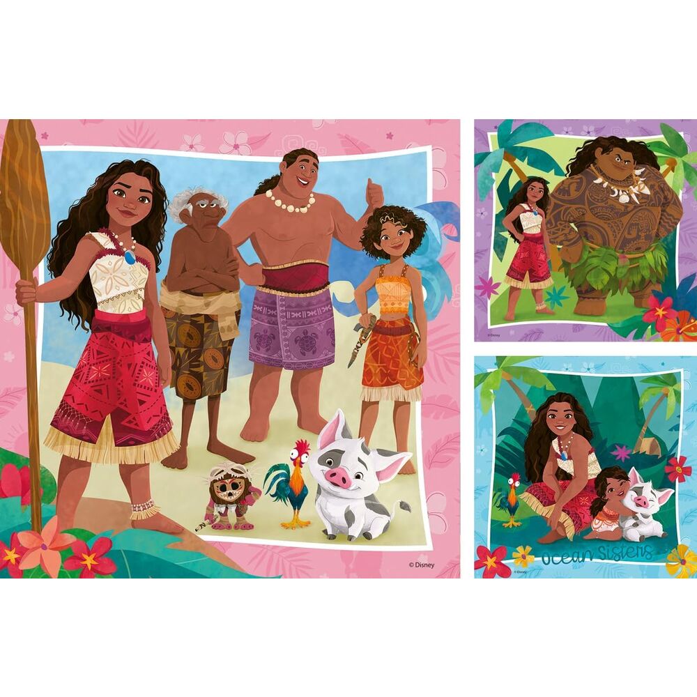Disney Vaiana 2 Puzzle 3x49 Bitar