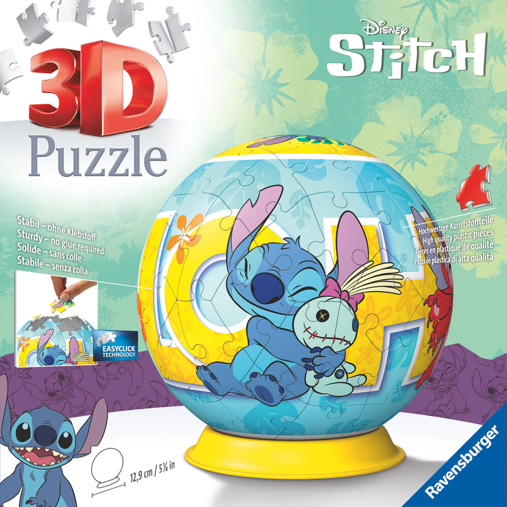 Disney Stitch 3D Pussel 72 Delar