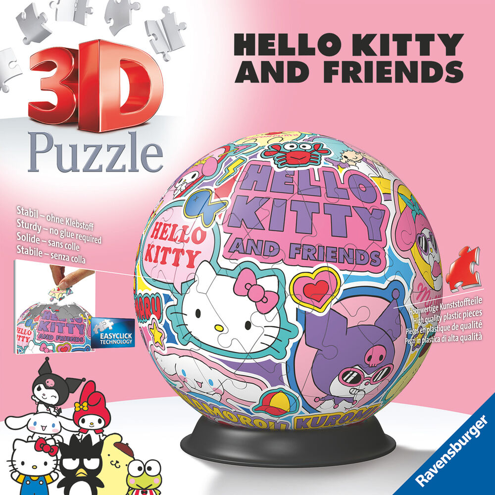 Hello Kitty 3D Pussel 72 Delar