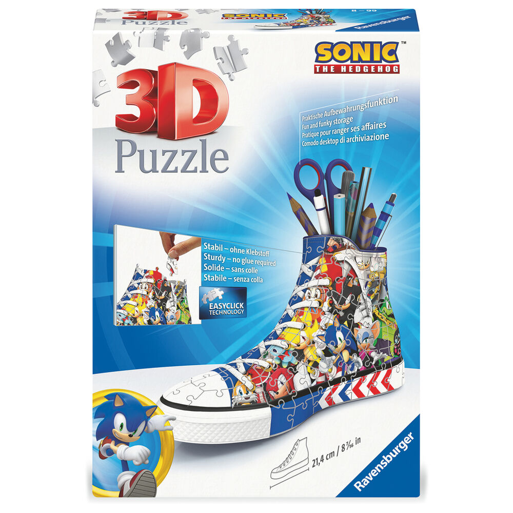 Sonic the Hedgehog Sneaker 3D Pussel Pennfodral 112 delar