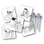 Disney Stitch Målarbok med Färgpennor och Radergummir