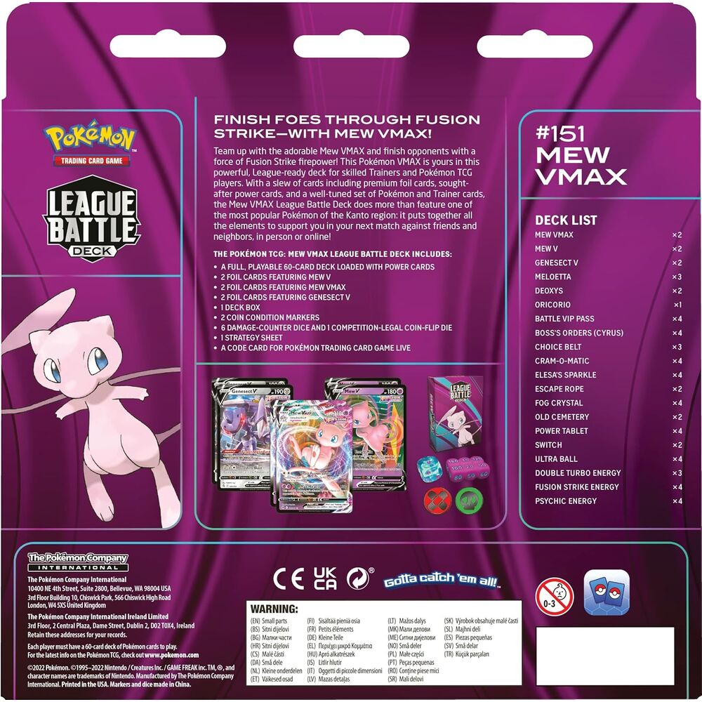 Pokemon Mew VMax Samlarspelkort Deck
