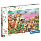 Dinosaur Land super puzzle 104 delar