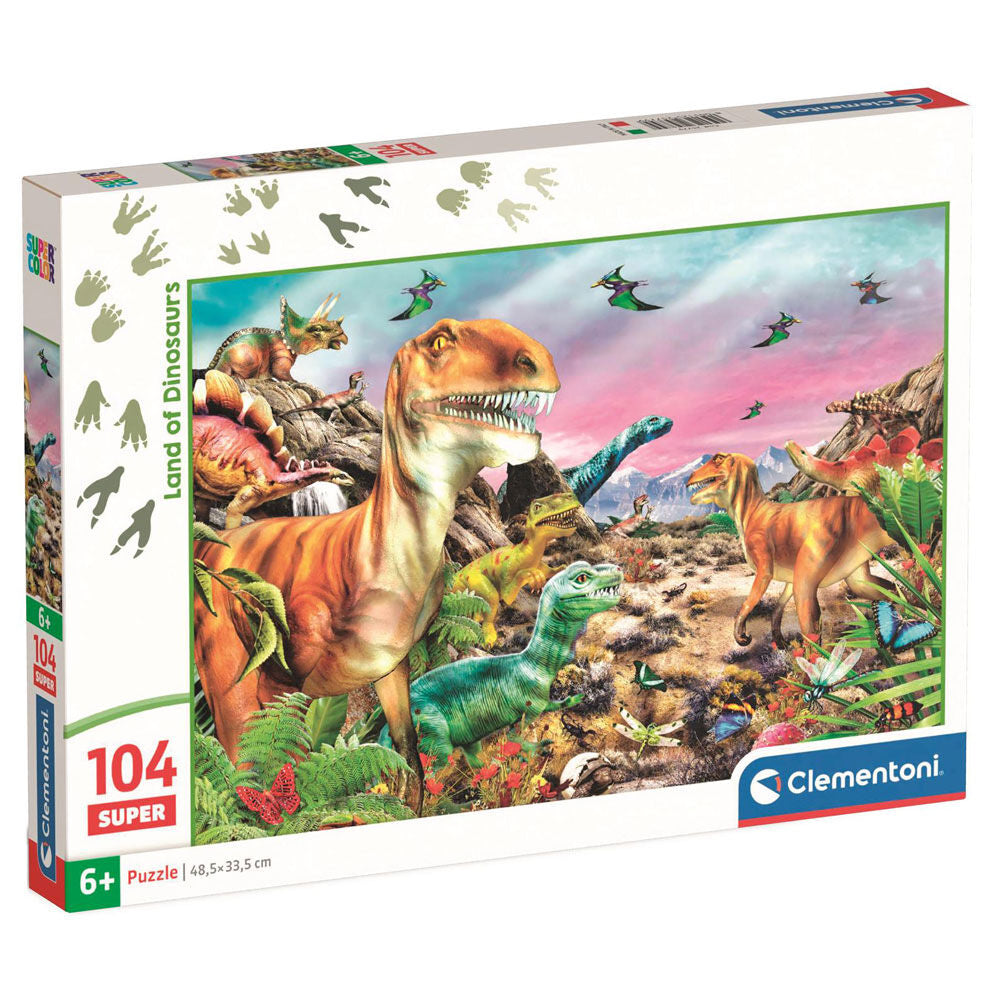 Dinosaur Land super puzzle 104 delar