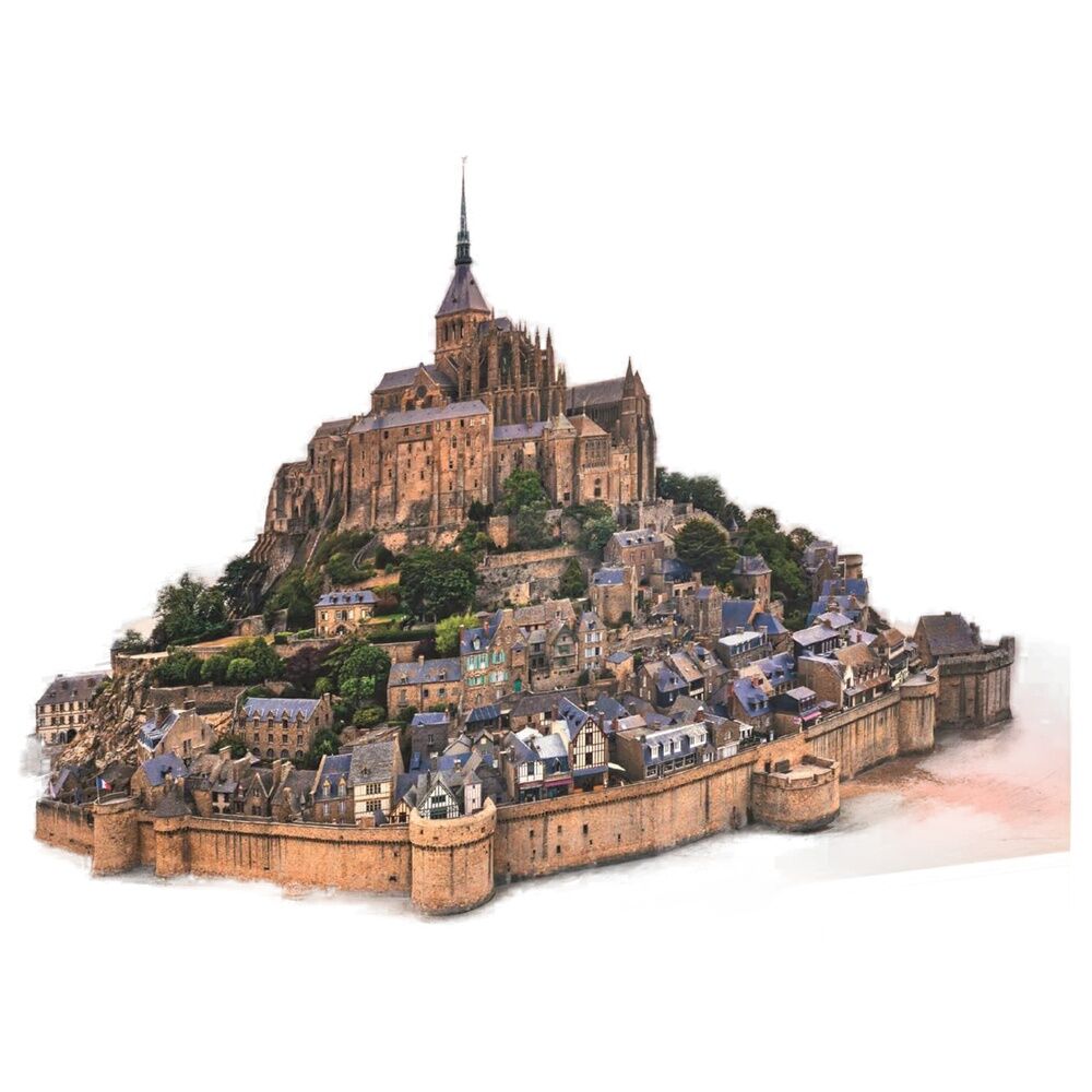 Högkvalitativ Mont Saint-Michel Stigande pussel 1500 delar