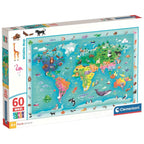 Wildlife Map Maxi Puzzle 60 Pusselbitar
